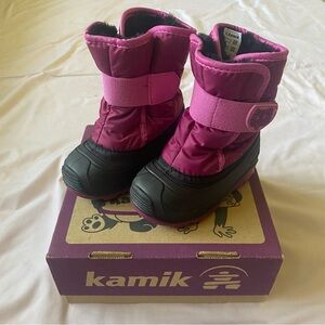 Kamik Burgundy and Black Winter Boots